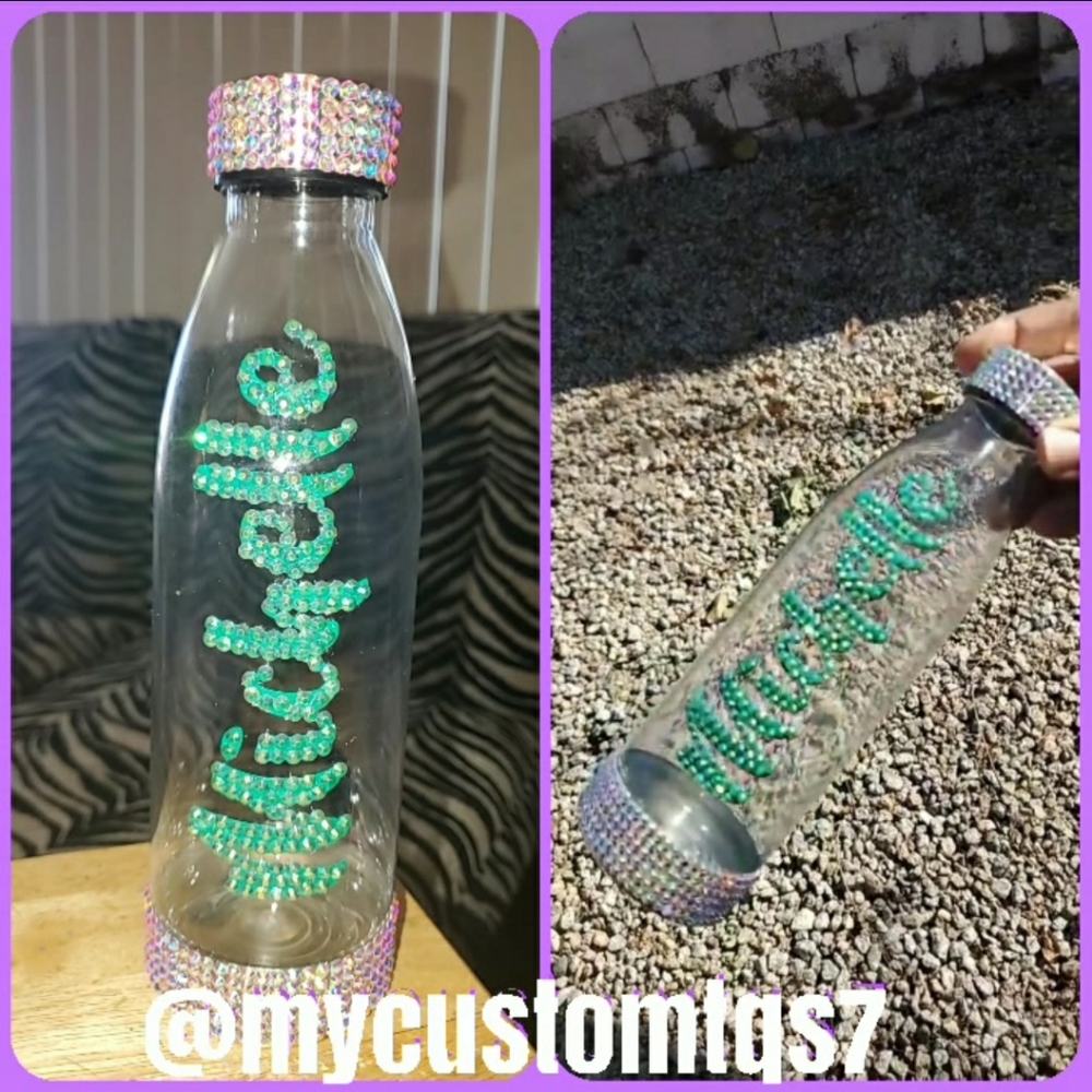 Blinged out Name Water Bottles